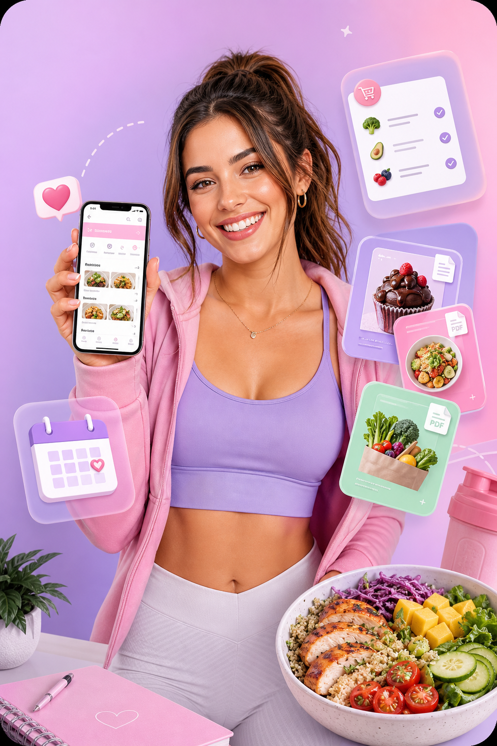 Mujer usando TipFit Express desde su celular