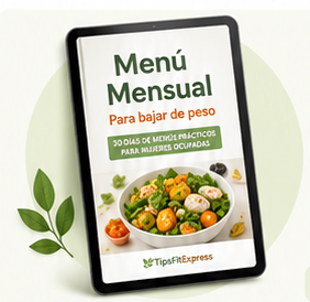 Ebook Menú Mensual mostrado en una tablet